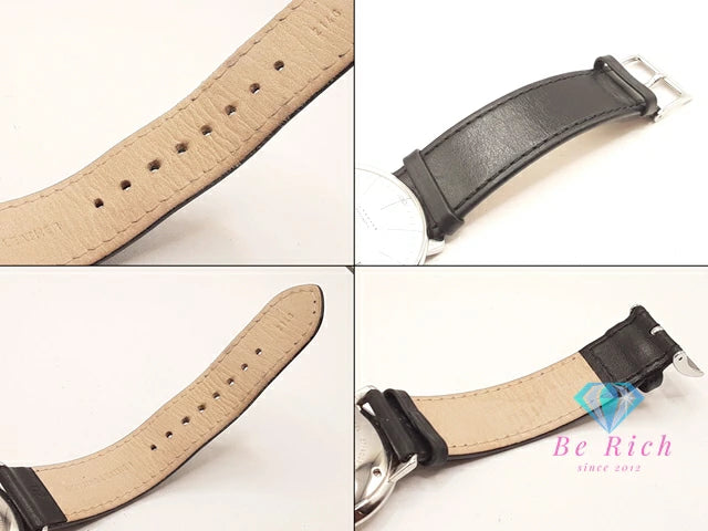 ユンハンス JUNGHANS マックスビル 自動巻き メンズ 腕時計 デイト 27 / 4002 46 ホワイト 白 ブラック 黒 SS レザー ブレス アナログ オートマ AT ウォッチ Max Bill 【中古】【送料無料】 ht5936
