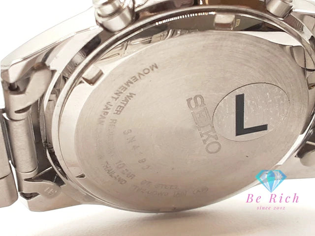 セイコー SEIKO クロノグラフ デイト メンズ 腕時計 7T92-0DW0 赤 レッド シルバー SS ブレス アナログ クォーツ QZ ウォッチ 【中古】【送料無料】 ht5939