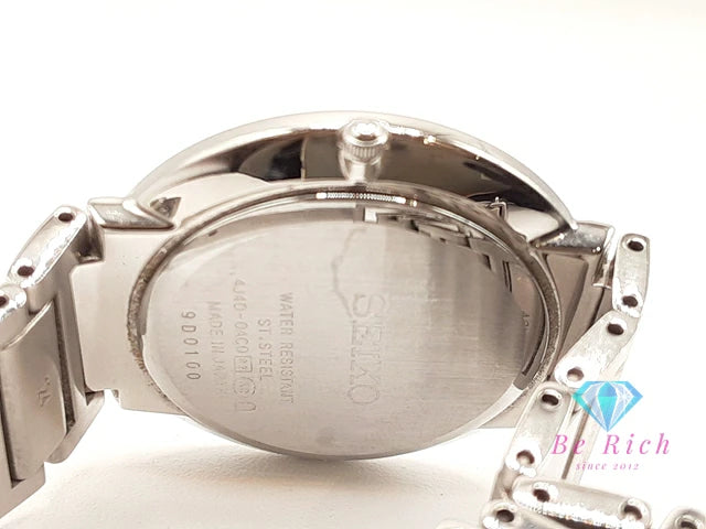 セイコー SEIKO Dolce ドルチェ メンズ 腕時計 4J40-0AC0 ホワイト シルバー SS ブレス アナログ クォーツ QZ ウォッチ 【中古】【送料無料】 ht5940
