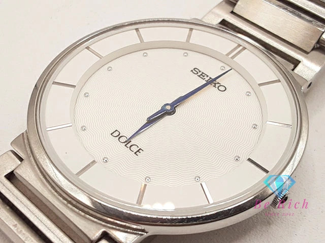セイコー SEIKO Dolce ドルチェ メンズ 腕時計 4J40-0AC0 ホワイト シルバー SS ブレス アナログ クォーツ QZ ウォッチ 【中古】【送料無料】 ht5940