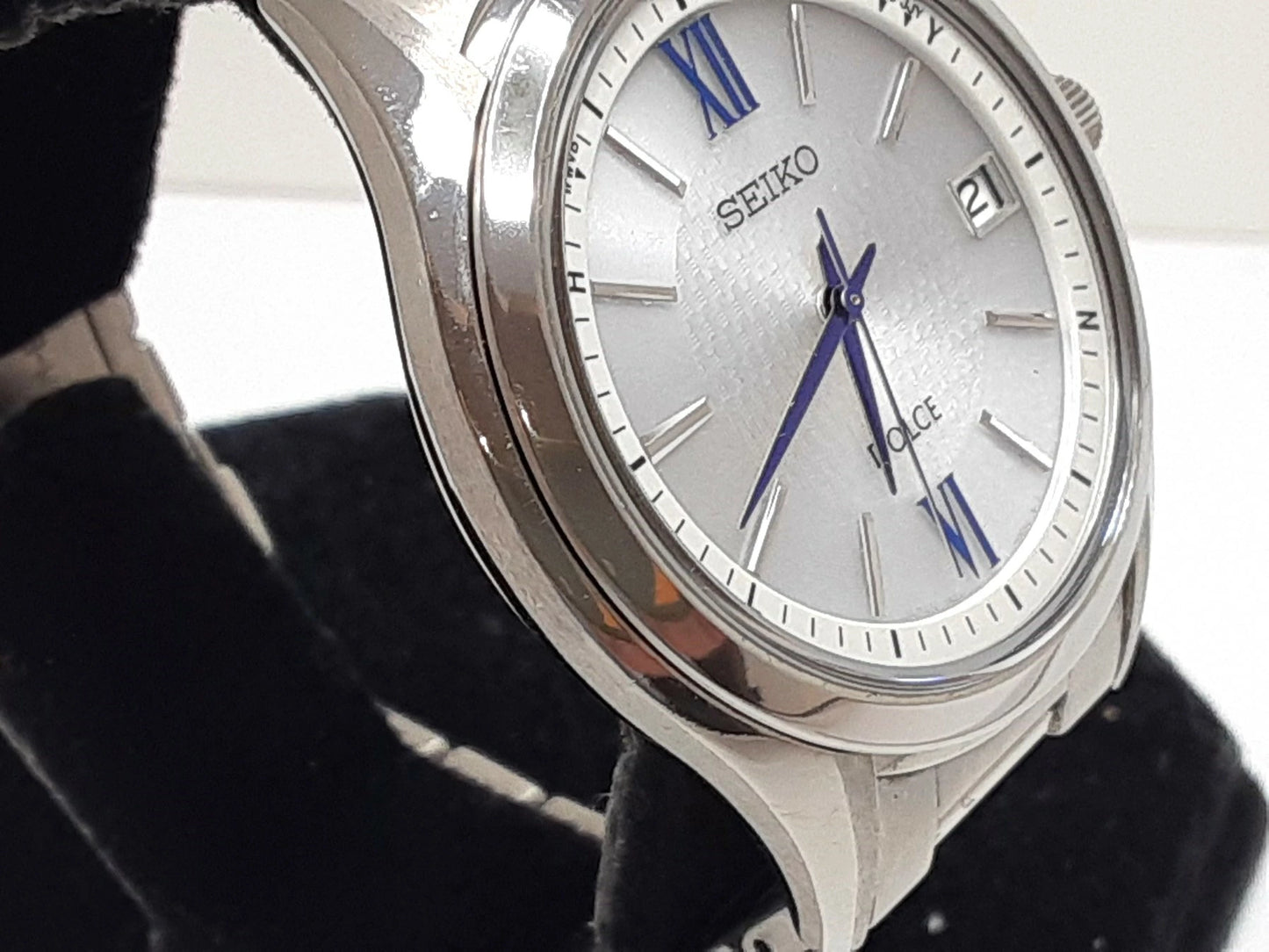 セイコー SEIKO Dolce ドルチェ ソーラー 電波 メンズ 腕時計 デイト 7B24-0BM0 シルバー チタニウム チタン ブレス アナログ クォーツ QZ ウォッチ 【中古】【送料無料】 ht5942