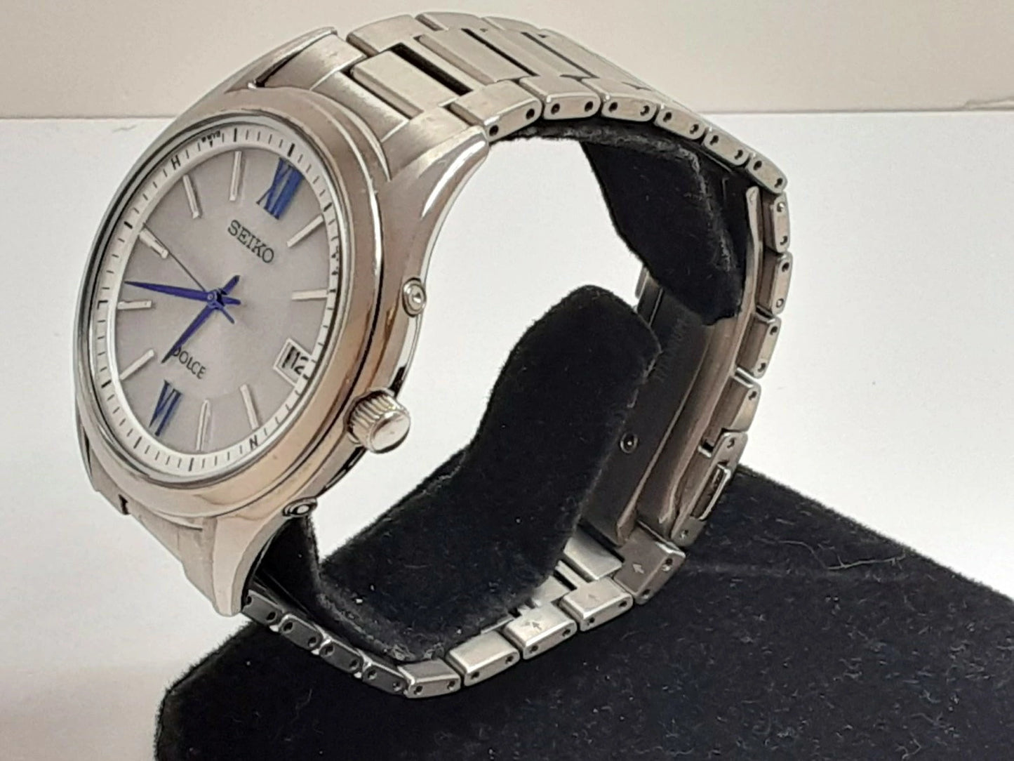 セイコー SEIKO Dolce ドルチェ ソーラー 電波 メンズ 腕時計 デイト 7B24-0BM0 シルバー チタニウム チタン ブレス アナログ クォーツ QZ ウォッチ 【中古】【送料無料】 ht5942