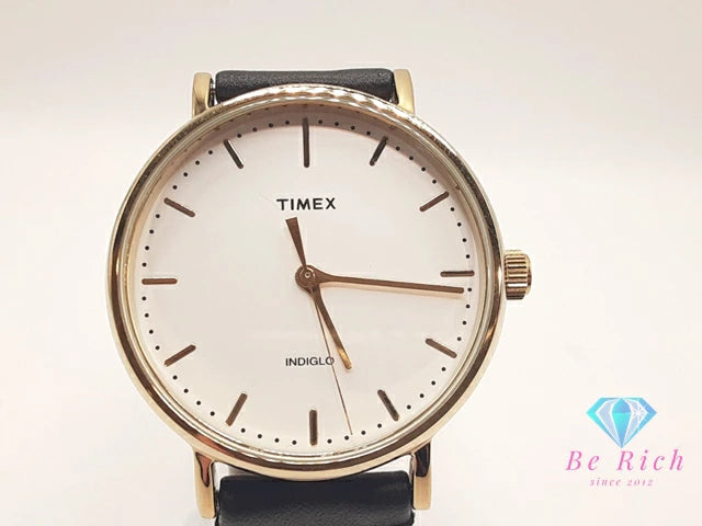 タイメックス TIMEX INDIGLO ウィークエンダー フェア フィールド メンズ 腕時計 TW2P91900 白 ホワイト 黒 ブラック SS ブレス アナログ クォーツ QZ ウォッチ インディグロ ナイト ライト 【中古】【送料無料】 ht5943