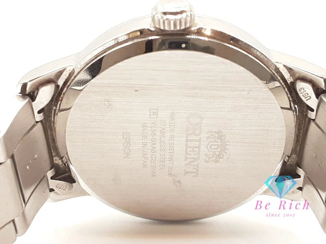 オリエント ORIENT メンズ 腕時計 デイト スモセコ VL58-UAA0 黒 ブラック シルバー SS ブレス アナログ クォーツ QZ ウォッチ 【中古】【送料無料】 ht5944