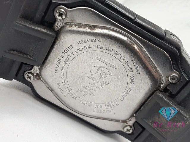 カシオ CASIO G-SHOCK Baby-G KESHA コラボ レディース 腕時計 BGA-200KS スクエア レオパード ゴールド ブラック 黒 樹脂 ブレス アナデジ ウォッチ ベビージー カスケット CASKET ケシャ 【中古】【送料無料】 ht5954