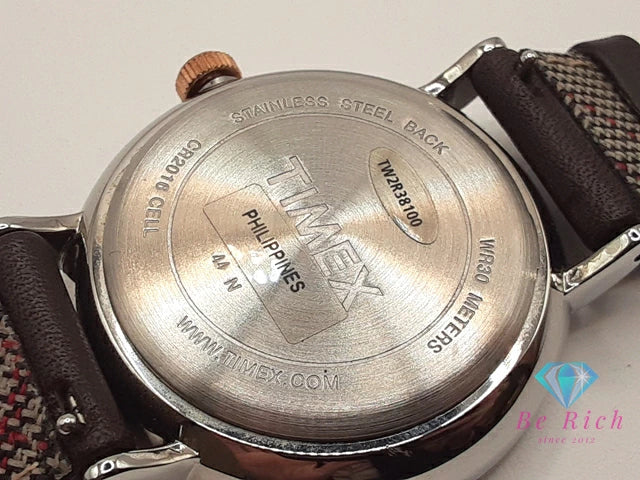 タイメックス TIMEX INDIGLO ウィークエンダー フェア フィールド メンズ 腕時計 TW2R38100 スモセコ 黒 ブラック SS レザー ブレス アナログ クォーツ QZ ウォッチ インディグロ ナイト ライト 【中古】【送料無料】 ht5956