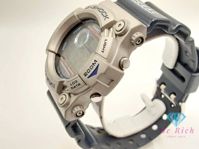 カシオ CASIO G-SHOCK フロッグマン GW-200K タフ ソーラー メンズ 腕時計 イルカ クジラ 国際会議 モデル ネイビー 紺 シルバー チタン 樹脂 ブレス デジタル クォーツ QZ ウォッチ ジーショック Gショック 2001 FROGMAN 【中古】【送料無料】ht5962