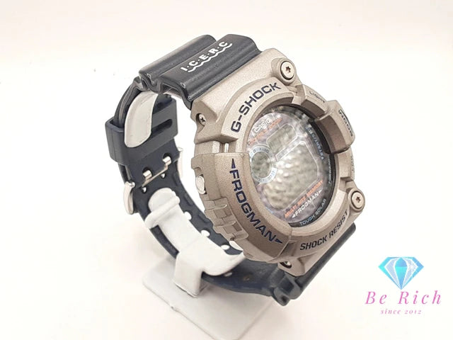 カシオ CASIO G-SHOCK フロッグマン GW-200K タフ ソーラー メンズ 腕時計 イルカ クジラ 国際会議 モデル ネイビー 紺 シルバー チタン 樹脂 ブレス デジタル クォーツ QZ ウォッチ ジーショック Gショック 2001 FROGMAN 【中古】【送料無料】ht5962