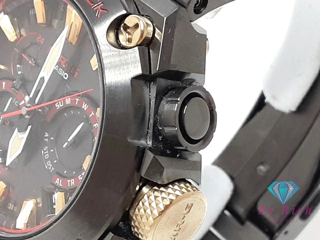 カシオ CASIO G-SHOCK MR-G 赤備え 深紅 電波 ソーラー メンズ 腕時計 MRG-B2000 黒 ブラック レッド チタン ブレス アナログ クォーツ スポーツ カジュアル ウォッチ 高級 最高峰 Gショック ジーショック 【中古】【送料無料】 ht5965