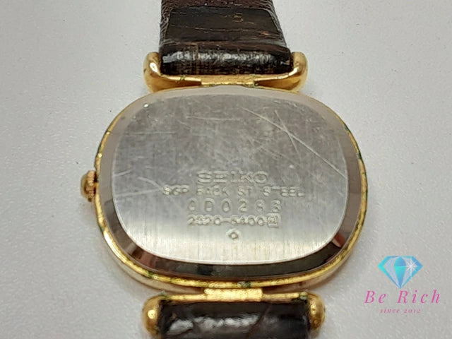 セイコー SEIKO レディース 腕時計 2320-5400 ゴールド ブラウン 茶 SS GP レザー ブレス アナログ クォーツ QZ ウォッチ 【中古】【送料無料】 ht5973