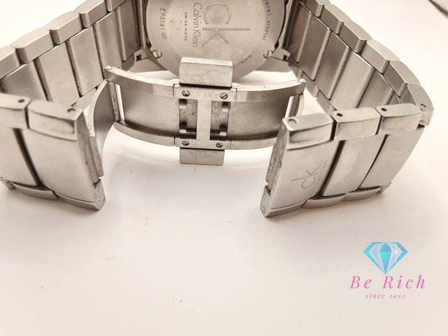 カルバンクライン Calvin Klein クロノグラフ デイト メンズ腕時計 K9514104 白 ホワイト シルバー SS ブレス アナログ クォーツ QZ ウォッチ CK 【中古】【送料無料】 ht5981