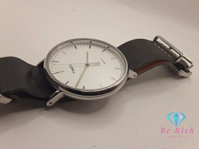 タイメックス TIMEX INDIGLO ウィークエンダー フェア フィールド メンズ 腕時計 TW2P91300 白 ホワイト 黒 ブラック SS レザー ブレス アナログ クォーツ QZ ウォッチ ナイト ライト 【中古】【送料無料】 ht6002
