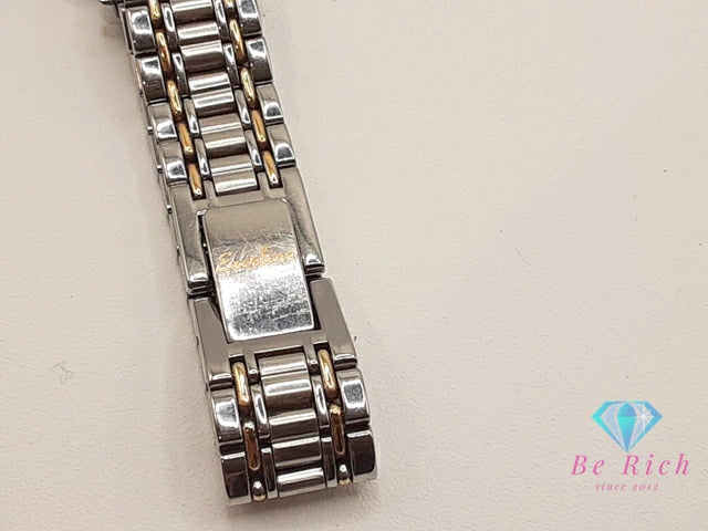 セイコー SEIKO エクセリーヌ レディース 腕時計 7320-0380 白 ホワイト シルバー ゴールド SS GP ブレス アナログ クォーツ QZ ウォッチ Exceline 【中古】【送料無料】 ht6012