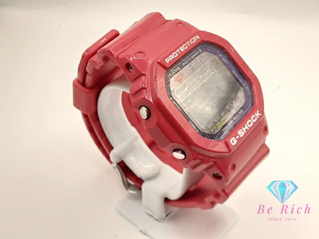 カシオ CASIO G-SHOCK G-LIDE ソーラー メンズ 腕時計 GWX-5600C タイドグラフ 黒 ブラック 赤 レッド SS 樹脂 ブレス デジタル クォーツ QZ ウォッチ ジー ライド 【中古】【送料無料】ht6107