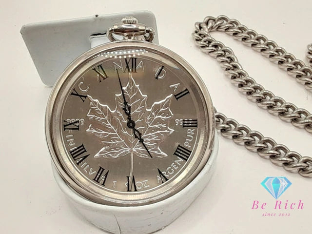 シルバー SILVER 925 コイン ポケット ウォッチ 懐中時計 アナログ クォーツ QZ メーカー記載なし スターリング STERLING SV 鉄道時計 【中古】【送料無料】 ht6109