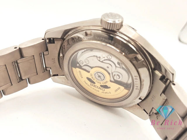 美品 セイコー SEIKO プレサージュ デイト 自動巻き メンズ 腕時計 SARX115 6R55-00E0 白 ホワイト シルバー SS ブレス オートマ AT ウォッチ PRESAGE 【中古】【送料無料】 ht6112
