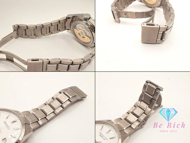 美品 セイコー SEIKO プレサージュ デイト 自動巻き メンズ 腕時計 SARX115 6R55-00E0 白 ホワイト シルバー SS ブレス オートマ AT ウォッチ PRESAGE 【中古】【送料無料】 ht6112