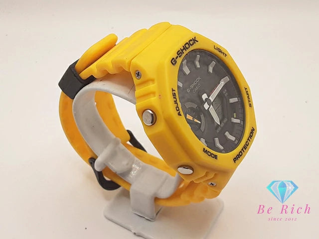 カシオ CASIO G-SHOCK ソーラー メンズ 腕時計 GA-B2100C イエロー 黄 樹脂 ブレス アナデジ デジタル アナログ クォーツ QZ ウォッチ Gショック ジーショック 【中古】【送料無料】ht6113