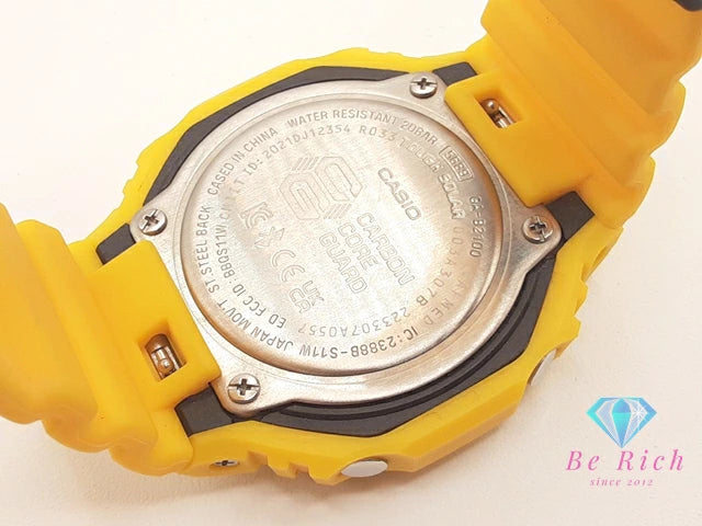 カシオ CASIO G-SHOCK ソーラー メンズ 腕時計 GA-B2100C イエロー 黄 樹脂 ブレス アナデジ デジタル アナログ クォーツ QZ ウォッチ Gショック ジーショック 【中古】【送料無料】ht6113