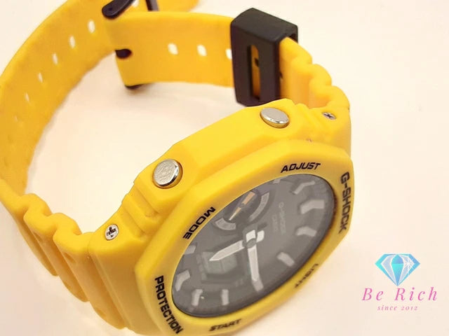 カシオ CASIO G-SHOCK ソーラー メンズ 腕時計 GA-B2100C イエロー 黄 樹脂 ブレス アナデジ デジタル アナログ クォーツ QZ ウォッチ Gショック ジーショック 【中古】【送料無料】ht6113