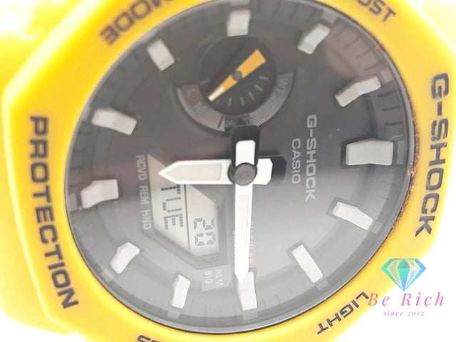 カシオ CASIO G-SHOCK ソーラー メンズ 腕時計 GA-B2100C イエロー 黄 樹脂 ブレス アナデジ デジタル アナログ クォーツ QZ ウォッチ Gショック ジーショック 【中古】【送料無料】ht6113