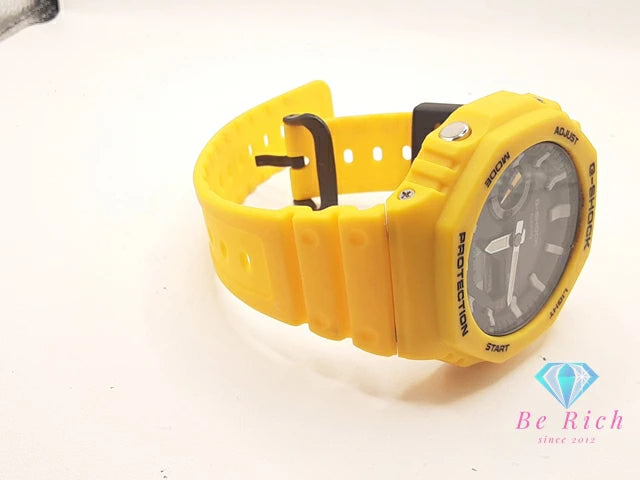 カシオ CASIO G-SHOCK ソーラー メンズ 腕時計 GA-B2100C イエロー 黄 樹脂 ブレス アナデジ デジタル アナログ クォーツ QZ ウォッチ Gショック ジーショック 【中古】【送料無料】ht6113
