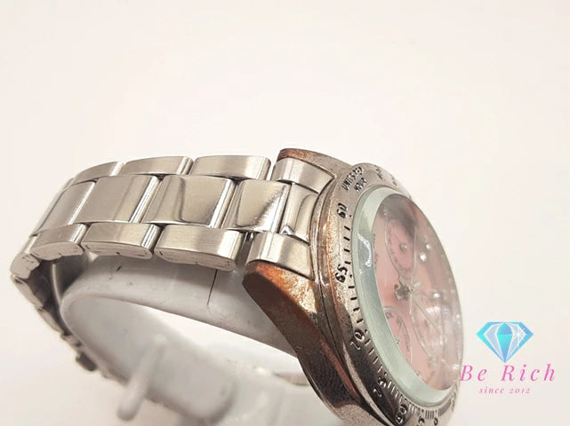 アレサンドラ オーラ ALESSANDRA OLLA マルチファンクション カレンダー レディース 腕時計 AO-282 ピンク シェル シルバー SS ブレス ロゴ アナログ クォーツ QZ ウォッチ トリプル デイデイト 【中古】【送料無料】 ht6114