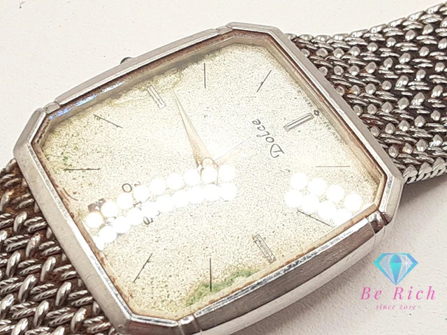 セイコー SEIKO ドルチェ 2P ダイヤモンド メンズ 腕時計 9521-5210 白 ホワイト シルバー SS ブレス アナログ クオーツ QZ ウォッチ DOLCE 【中古】【送料無料】ht6158
