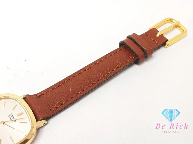 セイコー SEIKO レディース 腕時計 2320-5660 シルバー ブラウン 茶 SS GP レザー ブレス アナログ クォーツ QZ ウォッチ 【中古】【送料無料】 ht6180