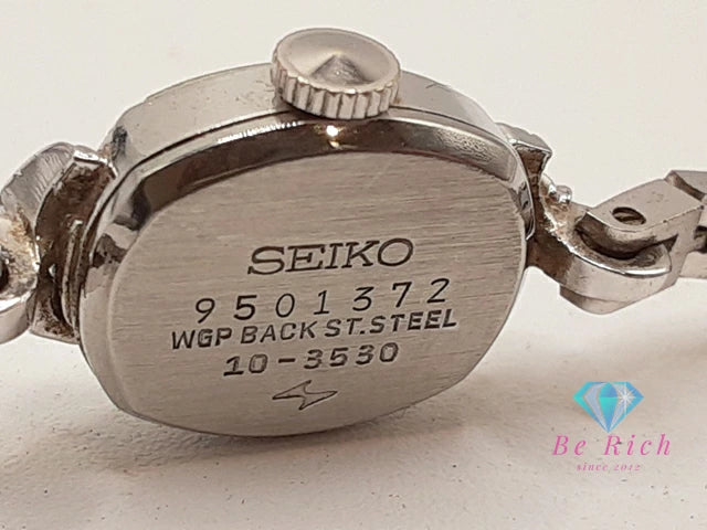 セイコー SEIKO SOLAR 21石 手巻き レディース 腕時計 10-3530 クッション スクエア シルバー SS ブレス アナログ ウォッチ ヴィンテージ アンティーク ソーラー 【中古】【送料無料】 ht6181