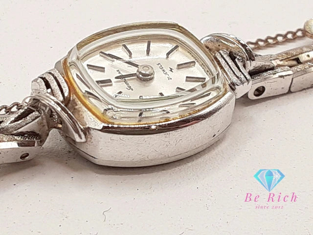 セイコー SEIKO SOLAR 21石 手巻き レディース 腕時計 10-3530 クッション スクエア シルバー SS ブレス アナログ ウォッチ ヴィンテージ アンティーク ソーラー 【中古】【送料無料】 ht6181