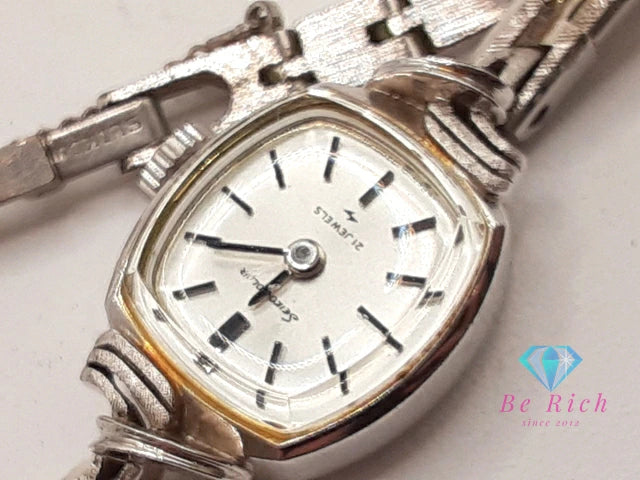 セイコー SEIKO SOLAR 21石 手巻き レディース 腕時計 10-3530 クッション スクエア シルバー SS ブレス アナログ ウォッチ ヴィンテージ アンティーク ソーラー 【中古】【送料無料】 ht6181