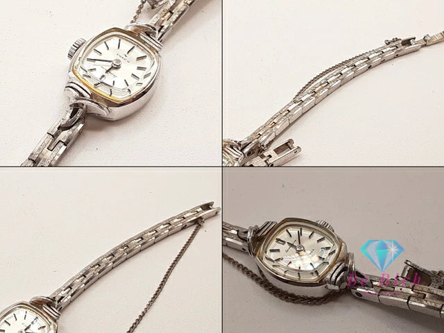セイコー SEIKO SOLAR 21石 手巻き レディース 腕時計 10-3530 クッション スクエア シルバー SS ブレス アナログ ウォッチ ヴィンテージ アンティーク ソーラー 【中古】【送料無料】 ht6181