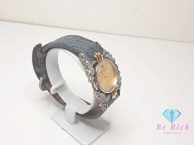 カレライカレラ Carrera y Carrera カバロス 115 レディース 腕時計 ホース 馬 ゴールド グレー SS YG GP レザー ブレス アナログ クオーツ QZ ウォッチ 【中古】【送料無料】 ht6183