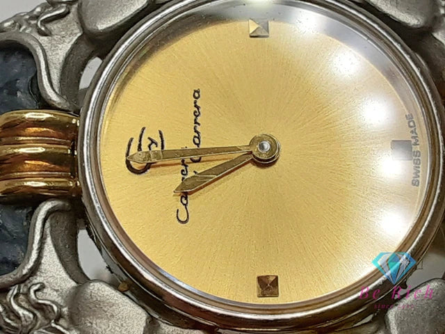 カレライカレラ Carrera y Carrera カバロス 115 レディース 腕時計 ホース 馬 ゴールド グレー SS YG GP レザー ブレス アナログ クオーツ QZ ウォッチ 【中古】【送料無料】 ht6183