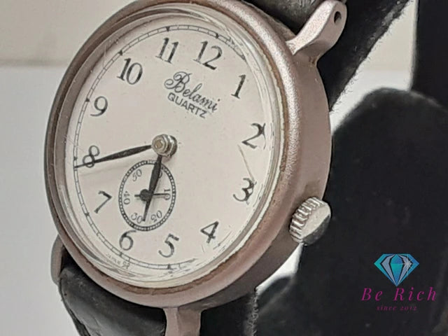 ベラミ BELAMI レディース 腕時計 V252-0090 スモセコ 白 ホワイト ブラック 黒 SS レザー ブレス アナログ クォーツ QZ ファッション ウォッチ 【中古】【送料無料】 ht6190