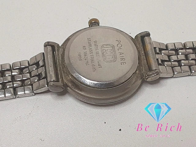 POLAIRE レディース 腕時計 ゴールド シルバー SS ブレス アナログ クォーツ QZ ウォッチ 【中古】【送料無料】 ht6197