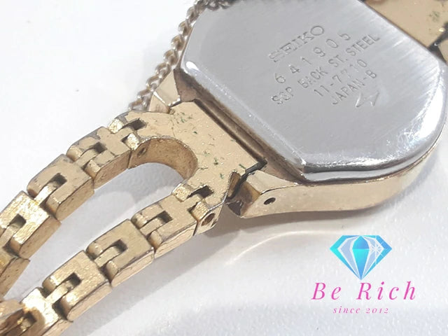 セイコー SEIKO 手巻き 21石 レディース 腕時計 11-7710 茶 ブラウン グラデ ゴールド SS GP ブレス アナログ ウォッチ ヴィンテージ アンティーク 【中古】【送料無料】 ht6219
