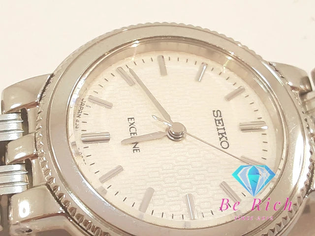 セイコー SEIKO エクセリーヌ レディース 腕時計 4J41-0A60 アイボリー シルバー SS ブレス アナログ クォーツ QZ ウォッチ Exceline 【中古】【送料無料】 ht6237