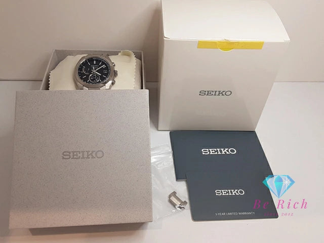 セイコー SEIKO アストロン ソーラー 電波 メンズ 腕時計 デイト SBXY015 8B63-0BA0 黒 ブラック グレー チタニウム チタン ブレス アナログ クオーツ QZ ウォッチ ASTRON 【中古】【送料無料】 ht6260