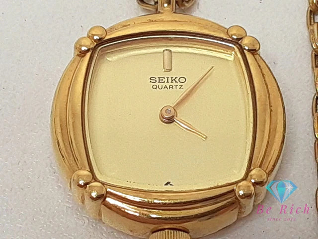 セイコー SEIKO ペンダント ウォッチ 時計 5420-5280 SS GP アナログ クォーツ QZ ロング ネックレス アクセサリー レディース 【中古】【送料無料】 ht6274