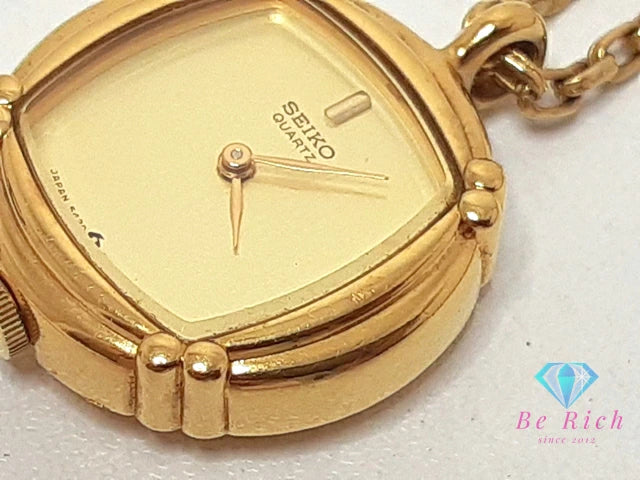 セイコー SEIKO ペンダント ウォッチ 時計 5420-5280 SS GP アナログ クォーツ QZ ロング ネックレス アクセサリー レディース 【中古】【送料無料】 ht6274
