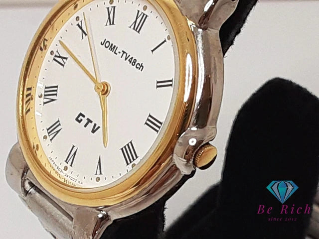 シチズン CITIZEN レディース 腕時計 1030-344642 白 ホワイト シルバー ゴールド SS GP ブレス アナログ クォーツ QZ ウォッチ ボーイズ ユニセックス メンズ 【中古】【送料無料】 ht6277