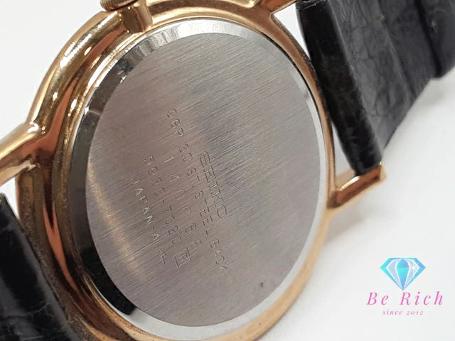 セイコー SEIKO ドルチェ メンズ 腕時計 5930-7020 ゴールド ブラック 黒 SS GP レザー ブレス アナログ クォーツ QZ ウォッチ Dolce 【中古】【送料無料】 ht6323