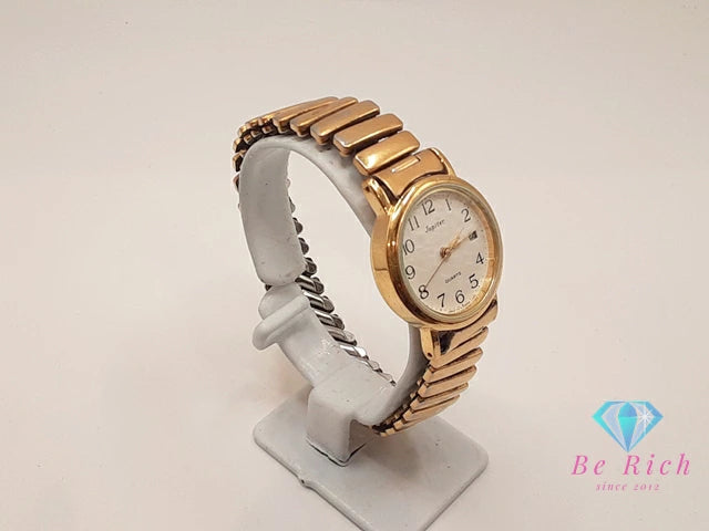 オリエント ORIENT ジュピター レディース 腕時計 デイト K17505-00 白 ホワイト ゴールド SS GP ブレス ロゴ アナログ クォーツ QZ ウォッチ jupiter 【中古】【送料無料】 ht6327