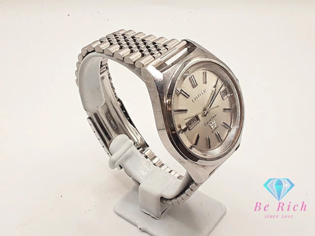 シチズン CITIZEN クリスタル セブン 自動巻き メンズ 腕時計 デイデイト 2942-T シルバー SS ブレス アナログ オートマ AT アンティーク ヴィンテージ ウォッチ Crystal Seven 【中古】【送料無料】 ht6329