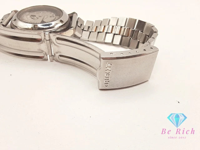 オリエント ORIENT シルバー 925 銀無垢 21石 自動巻き メンズ 腕時計 デイデイト 46B 305 60CS ギョーシェ ツートーン シースルー SS GP ブレス ロゴ アナログ オートマ AT ウォッチ SILVER アンティーク ヴィンテージ 【中古】【送料無料】 ht6333