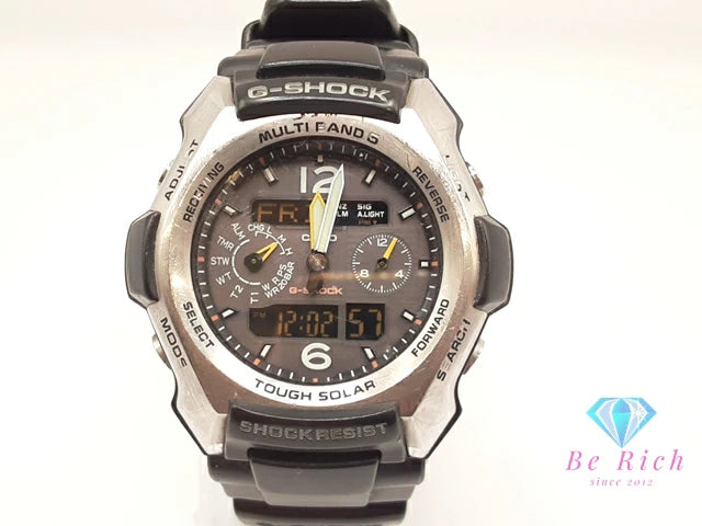 カシオ CASIO G-SHOCK 電波 ソーラー メンズ 腕時計 GW-2500 アナデジ グレー ブラック 黒 SS 樹脂 クォーツ QZ ウォッチ ジーショック Gショック 【中古】【送料無料】ht6340