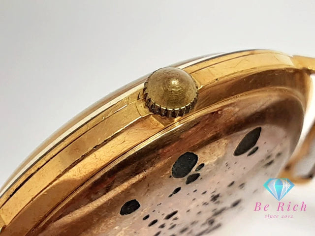 シチズン CITIZEN ジェット メンズ 腕時計 JT158 自動巻き シャンパン ゴールド ブラウン 茶 GP 金張り メッキ レザー ブレス アナログ アンティーク ヴィンテージ ウォッチ Jet 【中古】【送料無料】 ht6346