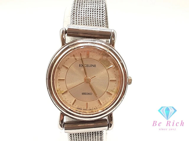 セイコー SEIKO エクセリーヌ レディース 腕時計 4N21-0400 シルバー SSアナログ クォーツ QZ ウォッチ EXELINE 【中古】【送料無料】 ht6350
